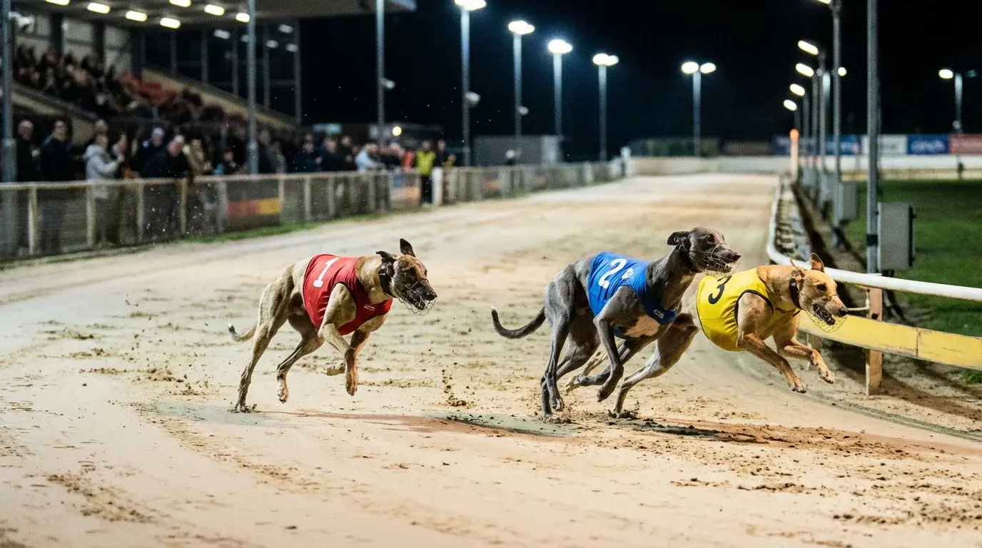 Greyhound tricast bet showing first second and third place predictions